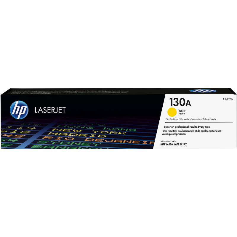 HP CF352A Cartucho de tóner original LaserJet 130A amarillo, 1000 páginas, Amarillo, 1 pieza(s)