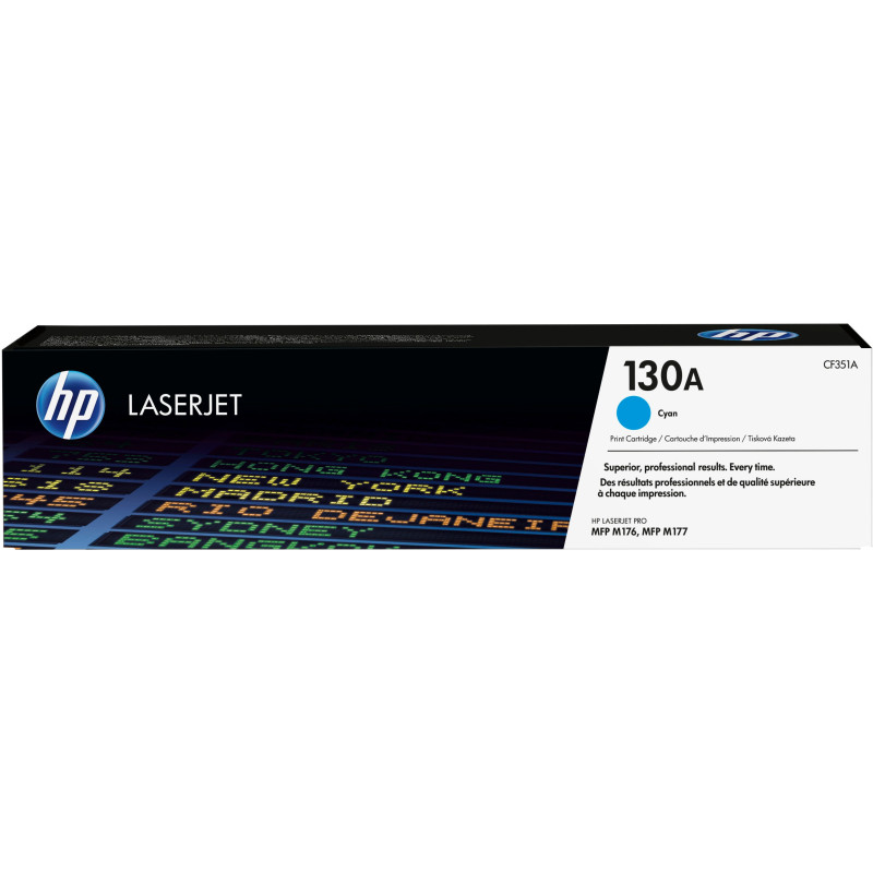 HP CF351A Cartucho de tóner original LaserJet 130A cian, 1000 páginas, Cian, 1 pieza(s)