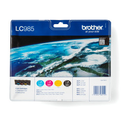 Brother LC985VALBP LC985VALBP, Negro, Cian, Magenta, Amarillo, 4 pieza(s), 300 páginas, 260 páginas, Multipack