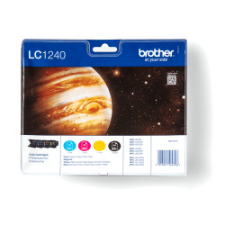 Brother LC1240VALBP Pack de 4 cartuchos de tinta (BK/C/M/Y), Negro, Cian, Magenta, Amarillo, 4 pieza(s), 600 páginas, 600