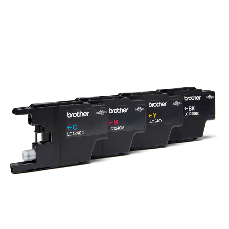 Brother LC1240VALBP Pack de 4 cartuchos de tinta (BK/C/M/Y), Negro, Cian, Magenta, Amarillo, 4 pieza(s), 600 páginas, 600