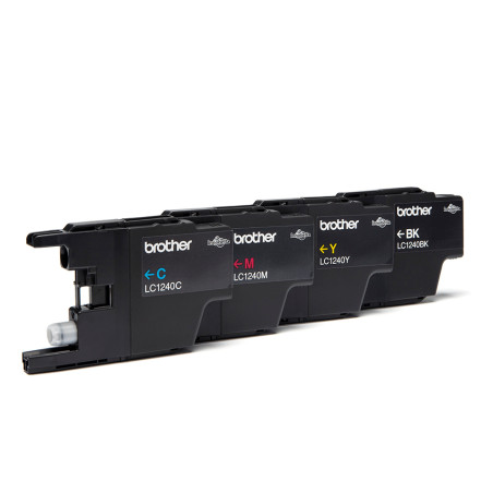 Brother LC1240VALBP Pack de 4 cartuchos de tinta (BK/C/M/Y), Negro, Cian, Magenta, Amarillo, 4 pieza(s), 600 páginas, 600