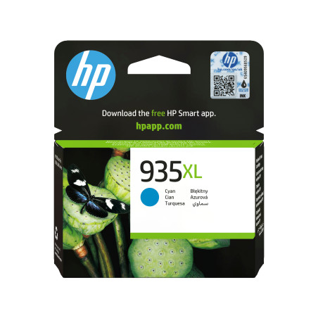 HP C2P24AE Cartucho de tinta original 935XL de alta capacidad cian, Alto, Cian, Tinta a base de pigmentos, 9,5 ml, 1 pieza(s),