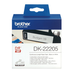 Brother DK-22205 DK-22205, Negro sobre blanco, Cinta continua, DK, Blanco, Térmica directa, China 2