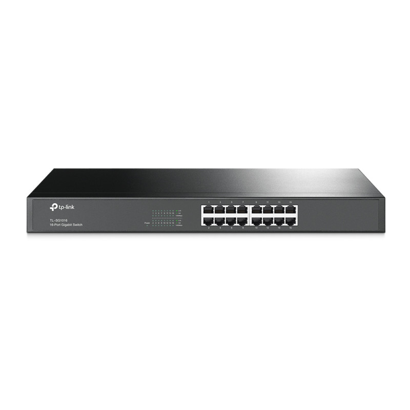 TP-Link TL-SG1016 TL-SG1016, No administrado, Gigabit Ethernet (10/100/1000), Bidireccional completo (Full duplex), Montaje en