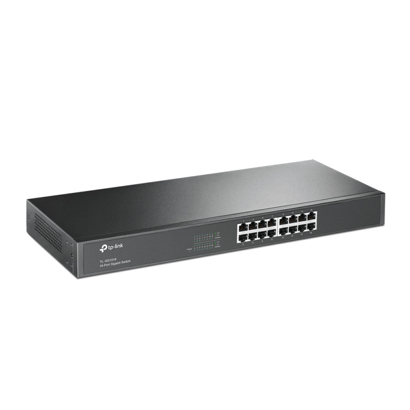 TP-Link TL-SG1016 TL-SG1016, No administrado, Gigabit Ethernet (10/100/1000), Bidireccional completo (Full duplex), Montaje en