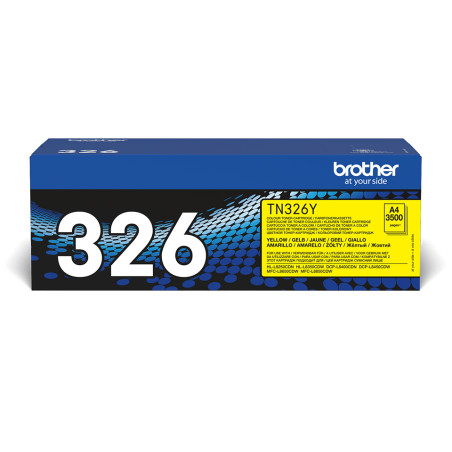 Brother TN-326Y TN-326Y, 3500 páginas, Amarillo, 1 pieza(s)