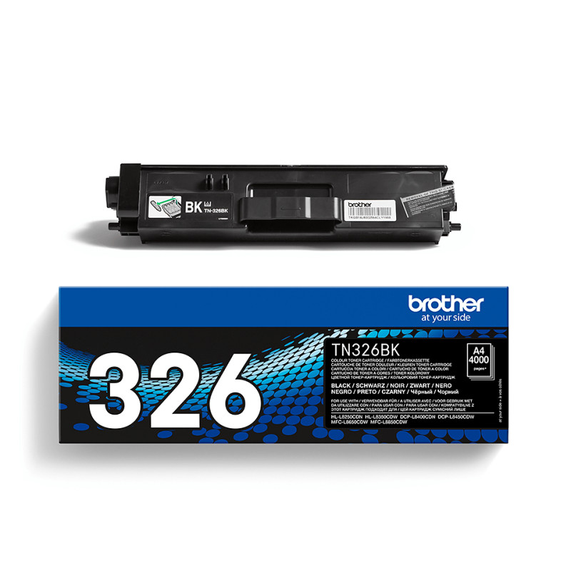 Brother TN-326BK TN-326BK, 4000 páginas, Negro, 1 pieza(s)
