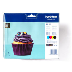 Brother LC-123VALBP LC-123VALBP, Negro, Cian, Magenta, Amarillo, 4 pieza(s), 600 páginas, 600 páginas, Multipack
