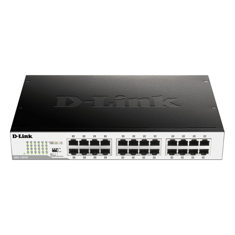 D-Link DGS-1024D DGS-1024D, No administrado, Gigabit Ethernet (10/100/1000), Bidireccional completo (Full duplex), Montaje en