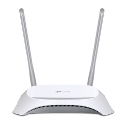 TP-Link TL-MR3420 TL-MR3420, Wi-Fi 4 (802.11n), Banda única (2,4 GHz), Ethernet, Negro, Blanco, Router de sobremesa