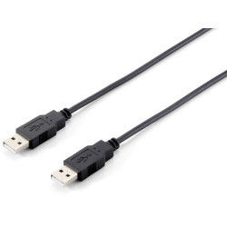 Equip 128870 128870 Cable USB 2.0 A-A, 1,8 m , Negro, 1,8 m, USB A, USB A, USB 2.0, Macho/Macho, Negro