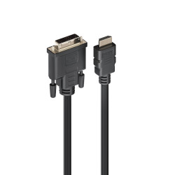 Ewent EC1350 EC1350, 2 m, HDMI tipo A (Estándar), DVI-D, Macho, Macho, Derecho