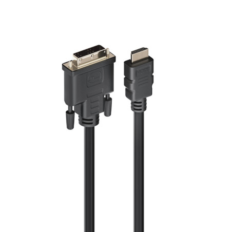 Ewent EC1350 EC1350, 2 m, HDMI tipo A (Estándar), DVI-D, Macho, Macho, Derecho