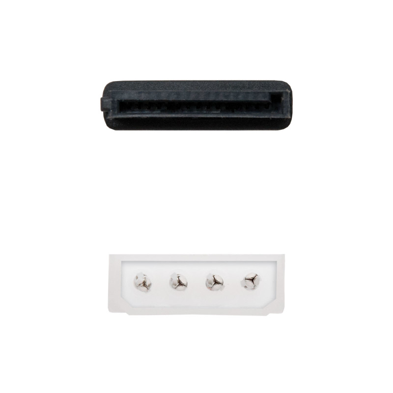Nanocable 10.19.0205-OEM CABLE SATA ALIMENTACION 5.25"(MOLEX 4PIN)/M-SATA/H 16CM OEM, Molex (4-pin), SATA de 15 pines, 0,16 m,