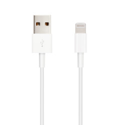 Nanocable 10.10.0402 CABLE LIGHTNING IPHONE A USB 2.0, IPHONE LIGHTNING-USB A/M, 2.0 M, 2 m, Lightning, USB A, Blanco, USB 2.0, 2