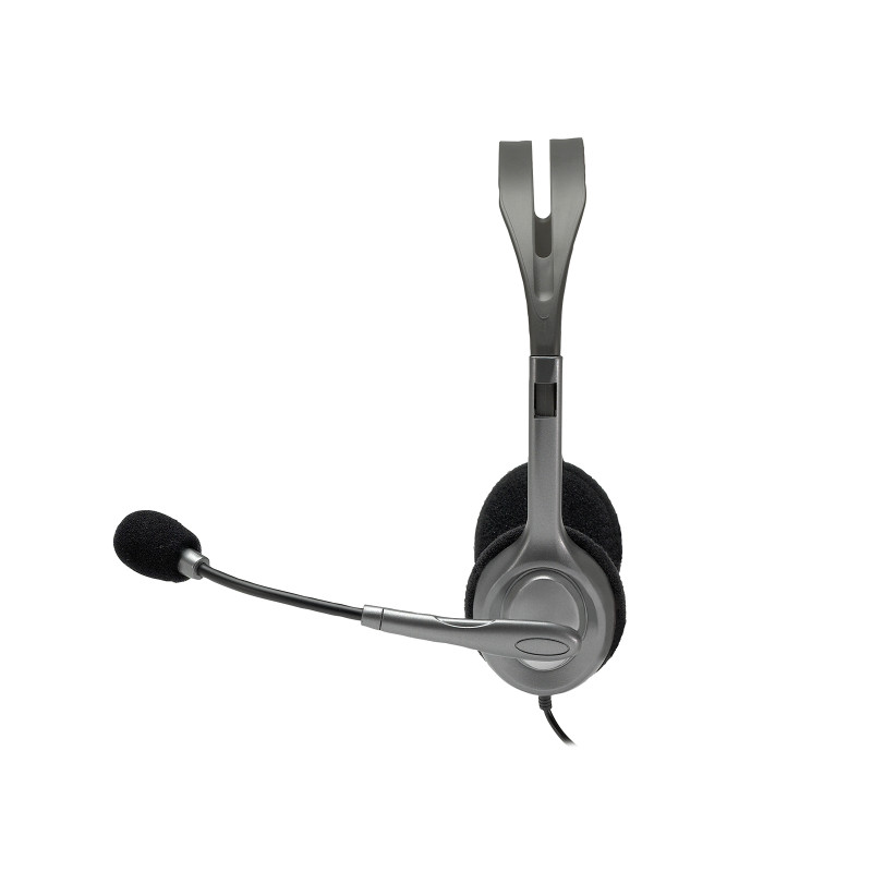 Logitech 981-000271 LGT-H110, Alámbrico, Oficina/Centro de llamadas, 20 - 20000 Hz, 74 g, Auriculares, Gris, Gris Oscuro