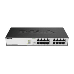 D-Link DGS-1016D DGS-1016D, No administrado, Gigabit Ethernet (10/100/1000), Bidireccional completo (Full duplex), Montaje en