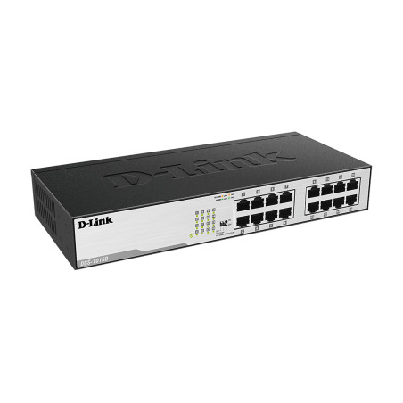 D-Link DGS-1016D DGS-1016D, No administrado, Gigabit Ethernet (10/100/1000), Bidireccional completo (Full duplex), Montaje en