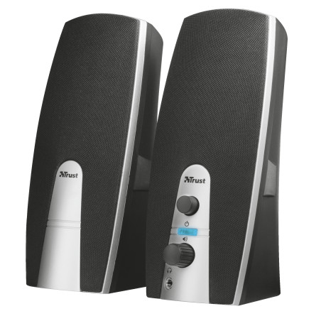 Trust 16697 MiLa 2.0 Speaker Set, 2.0 canales, Alámbrico, 5 W, 100 - 20000 Hz, 4 Ω, Negro, Plata