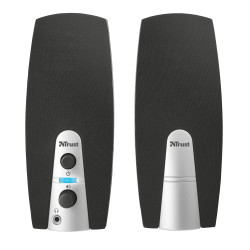 Trust 16697 MiLa 2.0 Speaker Set, 2.0 canales, Alámbrico, 5 W, 100 - 20000 Hz, 4 Ω, Negro, Plata 2