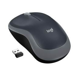Logitech 910-002235 M185, Ambidextro, Óptico, RF inalámbrico, 1000 DPI, Gris