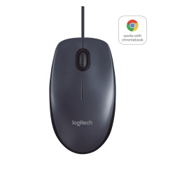 Logitech 910-003357 B100, Ambidextro, Óptico, USB tipo A, 800 DPI, Negro