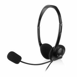 Ewent EW3563 EW3563, Alámbrico, Llamadas/Música, Auriculares, Negro