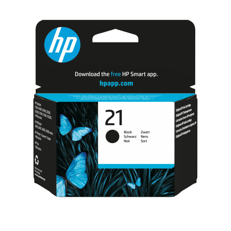 HP C9351AE Cartucho de tinta original 21 negro, Estándar, Negro, Tinta a base de pigmentos, 5 ml, 1 pieza(s), 190 páginas