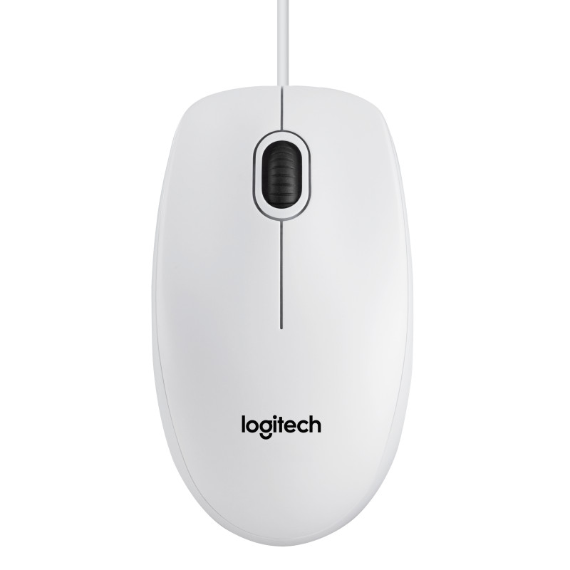 Logitech 910-003360 B100 Optical Usb Mouse f/ Bus, Ambidextro, Óptico, USB tipo A, 800 DPI, Blanco
