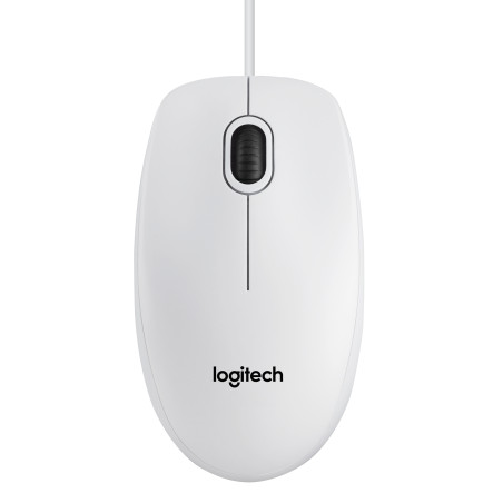 Logitech 910-003360 B100 Optical Usb Mouse f/ Bus, Ambidextro, Óptico, USB tipo A, 800 DPI, Blanco