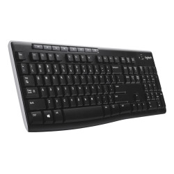 Logitech 920-003746 K270, Completo (100%), Inalámbrico, RF inalámbrico, QWERTY, Negro