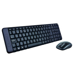 Logitech 920-003159 Wireless Combo MK220, Inalámbrico, USB, Negro, Ratón incluido