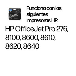 HP CN045AE Cartucho de tinta original 950XL de alta capacidad negro, Negro, Tinta a base de pigmentos, 53 ml, 1 pieza(s), 1650 2