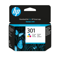 HP CH562EE Cartucho de tinta original 301 Tri-color, Rendimiento estándar, Cian, Magenta, Amarillo, Tinta a base de colorante,