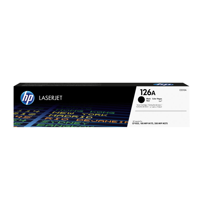 HP CE310A Cartucho de tóner original LaserJet 126A negro, 1200 páginas, Negro, 1 pieza(s)