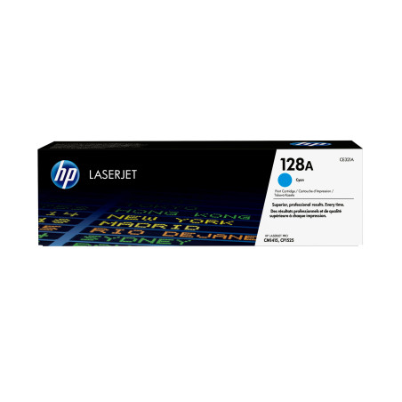 HP CE321A Cartucho de tóner original LaserJet 128A cian, 1300 páginas, Cian, 1 pieza(s)