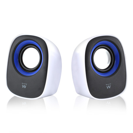 Ewent EW3513 EW3513, De 1 vía, 2.0 canales, Alámbrico, 5 W, 100 - 20000 Hz, Negro, Azul, Blanco