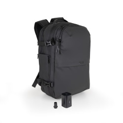 TooQ TQBP-V101-BK Mochila de viaje con sistema de compresión al vacío y bomba de aire, Unisex, 43,2 cm (17"), Compartimento