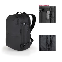TooQ TQBP-V101-BK Mochila de viaje con sistema de compresión al vacío y bomba de aire, Unisex, 43,2 cm (17"), Compartimento 2