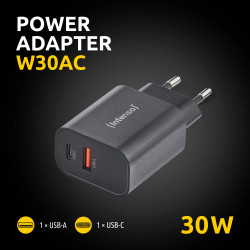 Intenso 7803010 7803010, Interior, 120 - 140 V, 50/60 Hz, 30 W, 20 V, Negro 2
