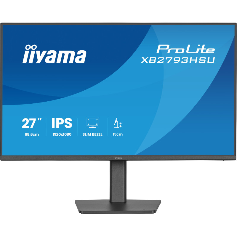 iiyama XB2793HSU-B1 ProLite XB2793HSU-B1, 68,6 cm (27"), 1920 x 1080 Pixeles, Full HD, LED, 1 ms, Negro