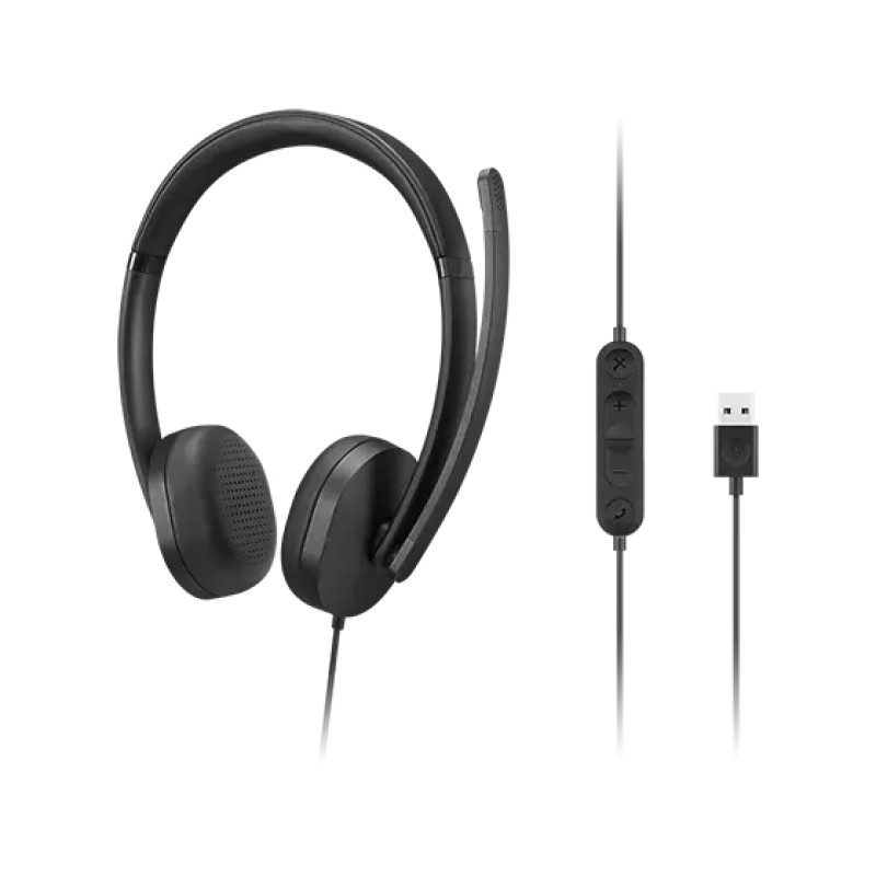 Lenovo 4XD1P83425 4XD1P83425, Alámbrico, Llamadas/Música, 20 - 20000 Hz, 140 g, Auriculares, Negro