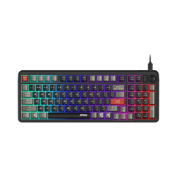 MSI FORGE GK110 ES FORGE GK110, Alámbrico, USB, Interruptor de membrana, QWERTY, LED RGB, Negro
