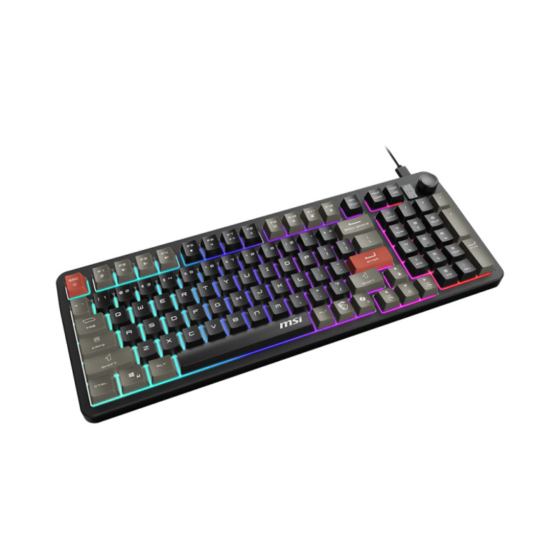 MSI FORGE GK110 ES FORGE GK110, Alámbrico, USB, Interruptor de membrana, QWERTY, LED RGB, Negro