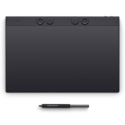 Wacom PTK870K0B Intuos Pro Large, Inalámbrico y alámbrico, 349 x 195 mm, USB/Bluetooth, 1 cm, Pluma, 60°