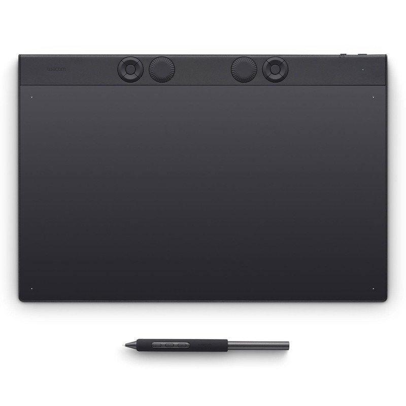 Wacom PTK870K0B Intuos Pro Large, Inalámbrico y alámbrico, 349 x 195 mm, USB/Bluetooth, 1 cm, Pluma, 60°