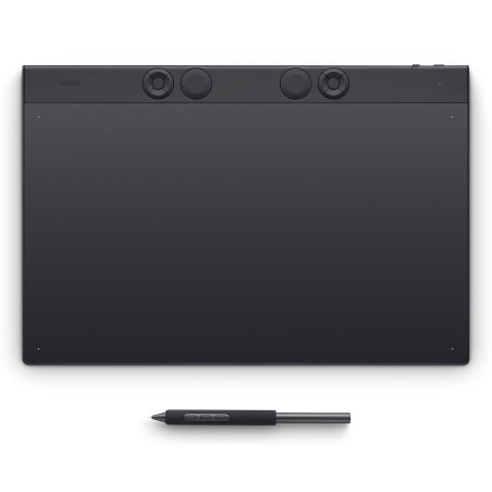 Wacom PTK870K0B Intuos Pro Large, Inalámbrico y alámbrico, 349 x 195 mm, USB/Bluetooth, 1 cm, Pluma, 60°