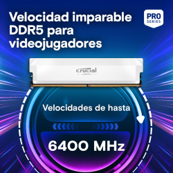 Crucial CP2K32G64C40U5W Pro CP2K32G64C40U5W, 64 GB, 2 x 32 GB, DDR5, 6400 MHz, 288-pin DIMM 2