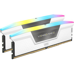 Corsair CMH64GX5M2B6000Z30W Vengeance RGB CMH64GX5M2B6000Z30W, 64 GB, 2 x 32 GB, DDR5, 6000 MHz, 288-pin DIMM, Blanco